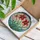 Blooming Red Lilies Pink Lily Stained Glass Tiffany Style Floral Mosaic Green Leaves Stained Glass Suncatcher - 3