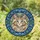 Fluffy Blue Eyed Cat Stained Glass Mosaic Foliage Border Tiffany Style Window Decor Stained Glass Suncatcher - 1