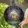 Two Tabby Cats Wooden Swing Full Moon Night Scene - Tiffany Glass Cat Lover Gift Stained Glass Suncatcher - 2