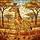 Baby Giraffe Savanna Stained Glass Mosaic Art Tiffany Style Jewel Tone Translucent Display Stained Glass Suncatcher - 5