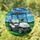White Dark Grey Golf Cart Stained Glass Art - Golf Course Fairway Tiffany Style Home Gift Stained Glass Suncatcher - 1