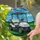 White Dark Grey Golf Cart Stained Glass Art - Golf Course Fairway Tiffany Style Home Gift Stained Glass Suncatcher - 2