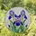 Stained Glass Iris Flowers with Buds - Tiffany Style Intricate Petals Mosaic Art Decor Stained Glass Suncatcher - 1