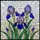 Stained Glass Iris Flowers with Buds - Tiffany Style Intricate Petals Mosaic Art Decor Stained Glass Suncatcher - 5