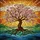 Cherry Blossom Tree of Life Stained Glass Art Tiffany Style - Radiant Sky Earth Water Stained Glass Suncatcher - 5