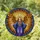 Angel Stained Glass Mosaic - Tiffany Style Sunburst Halo, Blue Purple Robes, Golden Cross Stained Glass Suncatcher - 2