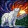 Majestic Polar Bear Stained Glass Art Cosmic Night Sky Setting Sun Mountains Landscape Stained Glass Suncatcher - 5