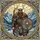 Viking Warrior Horned Helmet Axe Shield Owl Norse Knotwork Nordic Mountains Tiffany Art Stained Glass Suncatcher - 5