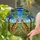 Kangaroos Stained Glass Artwork - Glowing Tiffany Jewel Tone Trees Hills Sky Mosaic Stained Glass Suncatcher - 2