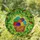 Woven Yarn Basket Stained Glass Leaves Mosaic - Tiffany Style Jewel Tone Green Red Purple Art Stained Glass Suncatcher - 1