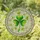 Four-Leaf Clover Stained Glass Tiffany Style Mosaic - Emerald Green Leaves Scrollwork Decor Stained Glass Suncatcher - 1