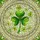 Four-Leaf Clover Stained Glass Tiffany Style Mosaic - Emerald Green Leaves Scrollwork Decor Stained Glass Suncatcher - 5