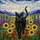 Black Cat Sunflowers Wildflowers Mountains Stained Glass Jewel Tones - Cat Lover Decor Stained Glass Suncatcher - 5
