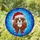 Cavalier King Charles Spaniel Santa Hat Stained Glass Mosaic Christmas Holiday Decor Stained Glass Suncatcher - 1