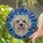 White Cream Dog Head Stained Glass - Tiffany Translucent Geometric Mosaic Artwork Stained Glass Suncatcher - 2