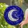 Crescent Moon Stars Stained Glass Night Sky Art - Jewel Tone Celestial Wall Decor Stained Glass Suncatcher - 2