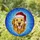 Golden Retriever Dog Santa Hat Stained Glass Mosaic Art - Christmas Holiday Gift for Dog Lovers Stained Glass Suncatcher - 1