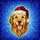 Golden Retriever Dog Santa Hat Stained Glass Mosaic Art - Christmas Holiday Gift for Dog Lovers Stained Glass Suncatcher - 5