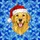 Golden Retriever Santa Hat Dog Mosaic Glass - Christmas Holiday Pet Lover Gift Stained Glass Suncatcher - 5