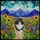 Bi-color Cat Stained Glass Sunflowers Meadow Mountain Tiffany Art - Cat Lover Gift Stained Glass Suncatcher - 5