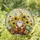 Jovial Garden Gnome Sunflowers Bees Tiffany Stained Glass - Woodland Meadow Decor Stained Glass Suncatcher - 1