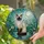 Siamese Cat Blue Eyes Crescent Moon Stained Glass Garden - Tiffany Style Decor Stained Glass Suncatcher - 2