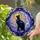 Black Cat Crescent Moon Celestial Stained Glass Tiffany Art Intricate Mosaic Design Stained Glass Suncatcher - 2