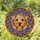 Shaggy Terrier Dog Stained Glass Tiffany Style - Geometric Mandala Jewel Tones Stained Glass Suncatcher - 1