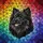 Black Fluffy Spitz Dog Stained Glass Mosaic Art - Happy Smiling Pet Lover Gift for Dog Owners Stained Glass Suncatcher - 5