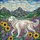 Great Pyrenees Dog Sunflowers Wildflowers Mountains - Stained Glass Home Decor Gift Stained Glass Suncatcher - 5