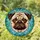 Pug Head Stained Glass Tiffany - Expressive Eyes Intricate Wrinkles Mosaic Art Stained Glass Suncatcher - 1