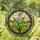 White Lily of the Valley Flowers, Tiffany Glass Style Mosaic Landscape Art with Ornate Border Stained Glass Suncatcher - 1