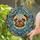 Pug Dog Stained Glass Tiffany Style Art - Jewel Tones Abstract Patterns Decor Stained Glass Suncatcher - 2