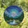 Tiffany Stained Glass Mountain Landscape River Evergreen Forest Celestial Night Sky Art Stained Glass Suncatcher - 1