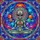 Alien Lotus Meditation Stained Glass Cosmic Mandala Planets & Stars Galaxy Gift Stained Glass Suncatcher - 5