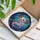 Axolotl Stained Glass Underwater Mosaic Art - Glowing Magenta Teal Purple Jewel Tones Stained Glass Suncatcher - 3