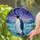 Emperor Penguin Ice Floe Stained Glass - Arctic Nebula Mountains Winter Wildlife Gift Stained Glass Suncatcher - 2