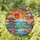 Stained Glass Japanese Pagoda Mount Fuji Cherry Blossom Landscape Intricate Art Stained Glass Suncatcher - 1
