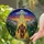 Bigfoot Sasquatch UFO Stained Glass Artwork with Mountain Forest & Tractor Beam Stained Glass Suncatcher - 2
