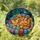Intricate Ginger Tabby Cat Asleep Tiffany Stained Glass Mosaic Easter Eggs Jewel Tones Stained Glass Suncatcher - 1