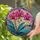 Intricate Phalaenopsis Orchid Stained Glass Mosaic - Jewel Tone Abstract Art Design Stained Glass Suncatcher - 2