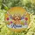 Fluffy Poodle Angel Wings Halo Personalized Rosie - Tiffany Glass Sunburst Clouds Flowers Stained Glass Suncatcher - 1