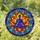 Meditative Lotus Figure Stained Glass Art - Tiffany Style Jewel Tone Mosaic Concentric Rings Stained Glass Suncatcher - 1