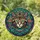 Regal Crowned Cat Emerald Eye Tiffany Stained Glass Ornate Foliage Decor Stained Glass Suncatcher - 1