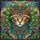 Regal Mystical Cat Face Stained Glass Art with Golden Crown, Tiffany Glass Style Stained Glass Suncatcher - 5