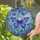 Majestic Purple Blue Butterfly Tiffany Stained Glass Art - Intricate Filigree Floral Mosaic Design Stained Glass Suncatcher - 2