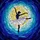 Tiffany Style Stained Glass Ballerina Art - Blue Aqua Wave Mosaic Home Decor Stained Glass Suncatcher - 5