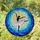 Tiffany Style Stained Glass Ballerina Art - Blue Aqua Wave Mosaic Home Decor Stained Glass Suncatcher - 1