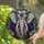 Regal Elephant Head Tiffany Glass Art - Jeweled Bindi, Colorful Floral Edge-to-Edge Stained Glass Suncatcher - 2