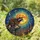 Vigilant Raccoon Full Moon Fantasy City Stained Glass - Twilight Tiffany Jewel Tones Decor Stained Glass Suncatcher - 1